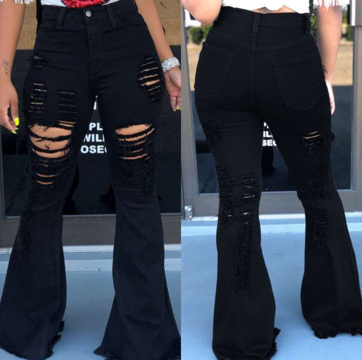 Slit Me Wide-Leg Jeans