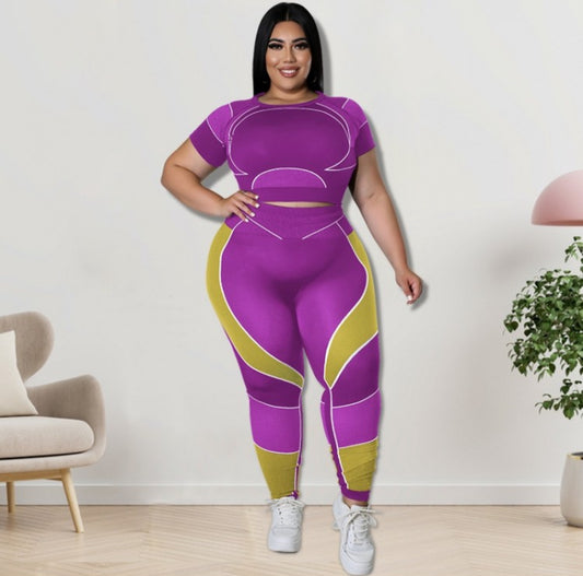 Plus Size Fitted Trouser Set